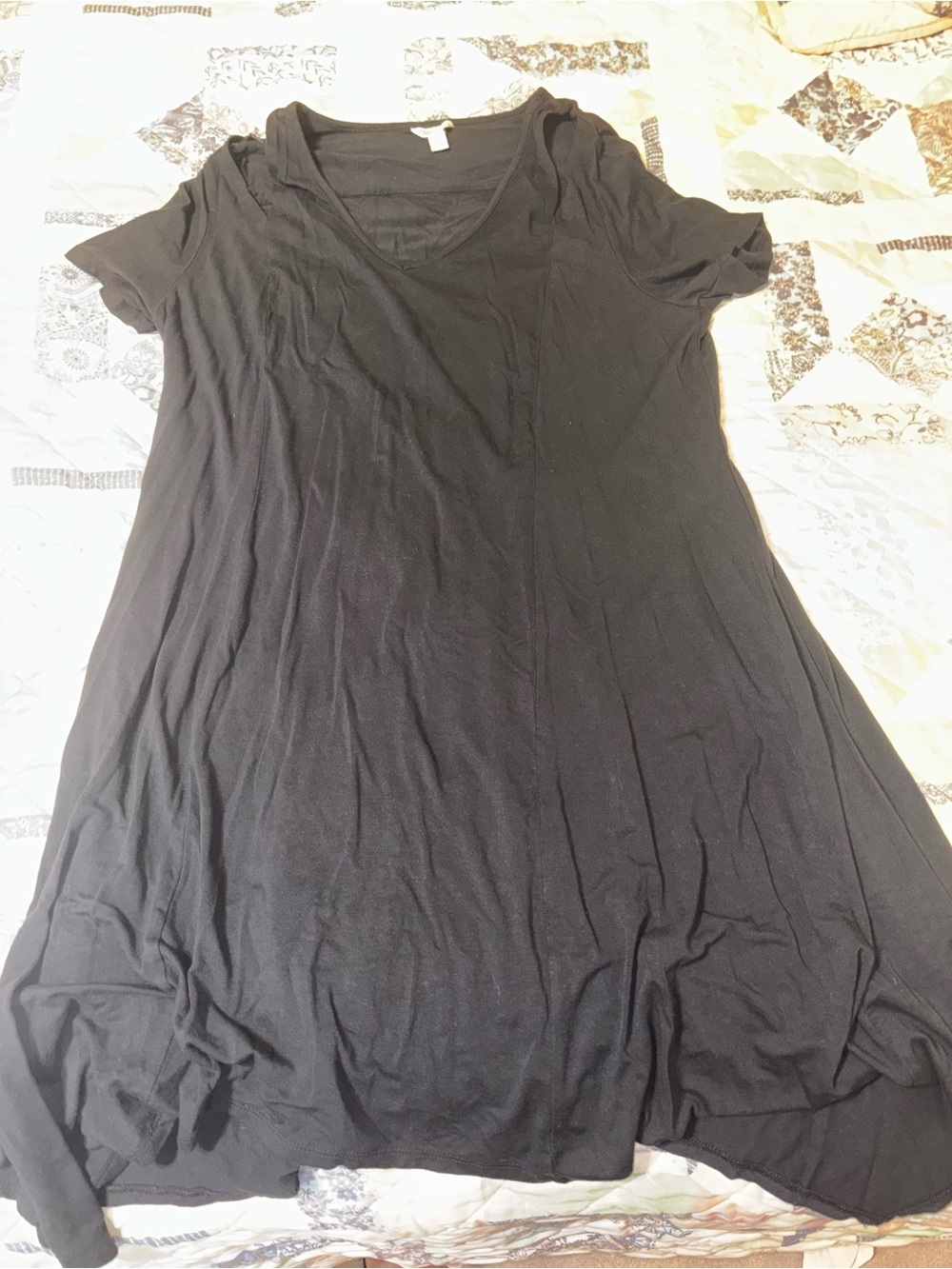 Cato Black V-Neck Midi Dress
